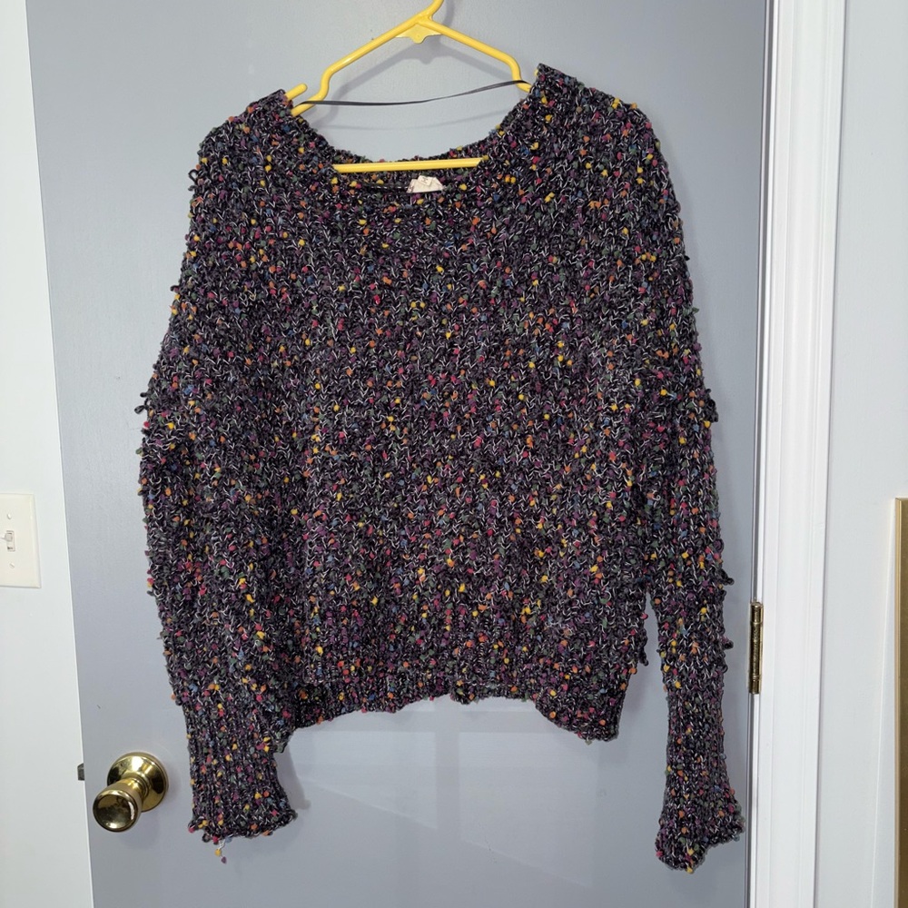 Hem & Thread Multicolor Textured Knit Sweater